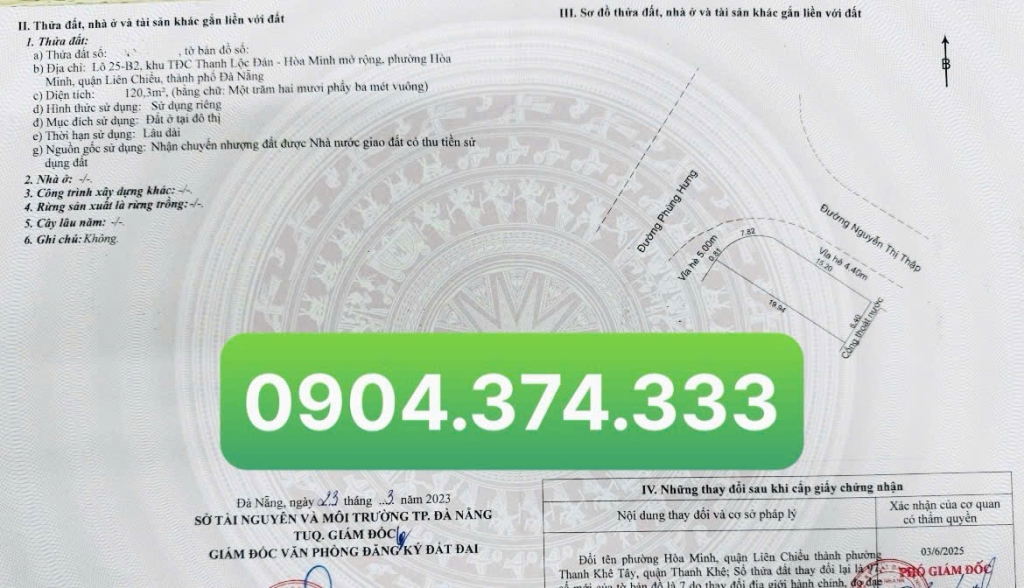 Bán cặp đất 2 mặt tiền Phùng Hưng & Nguyễn Thị Thập 225m² giá 23.5 tỷ - Đầu tư sinh lời gần biển!