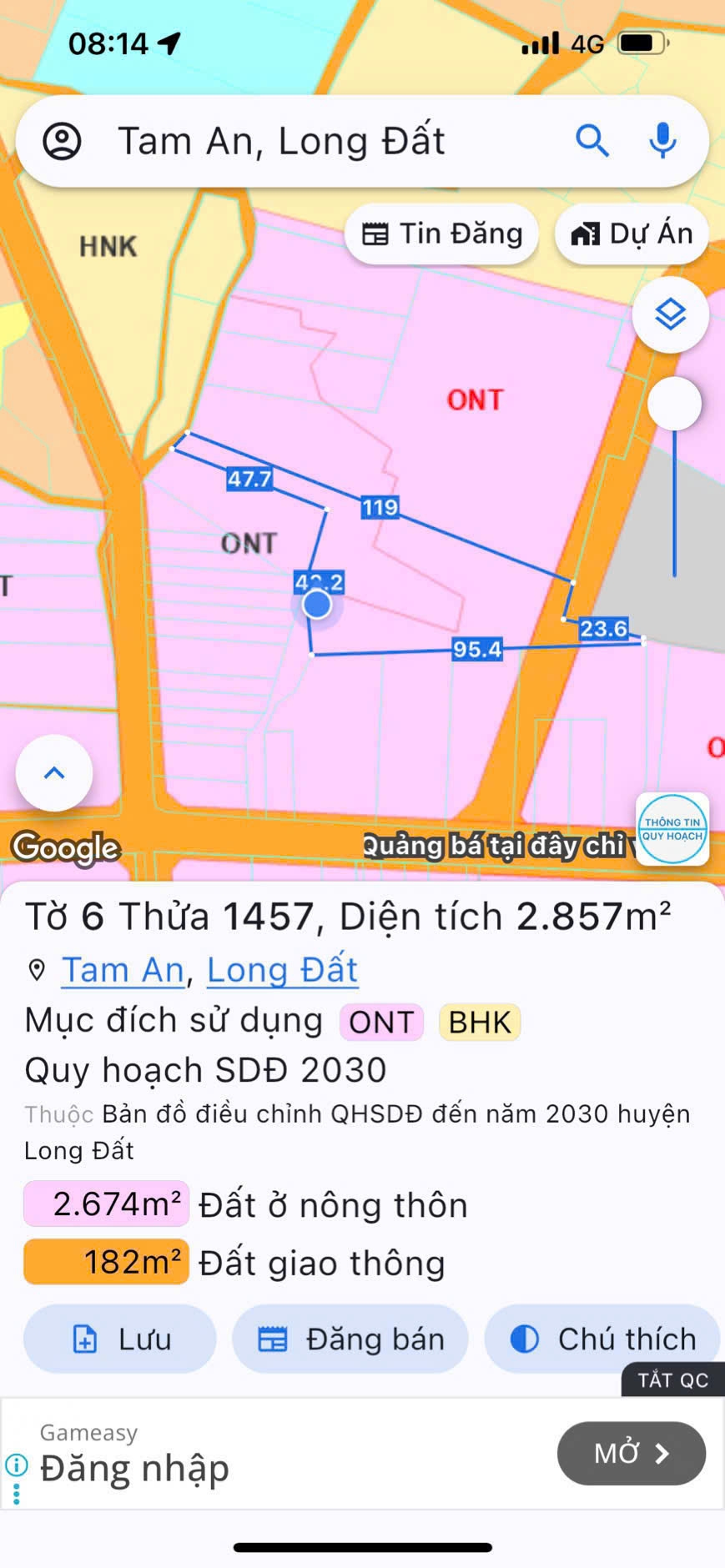 Đất thổ cư Long Điền 75m² giá chỉ 280 triệu - Cơ hội vàng cho vợ chồng trẻ!