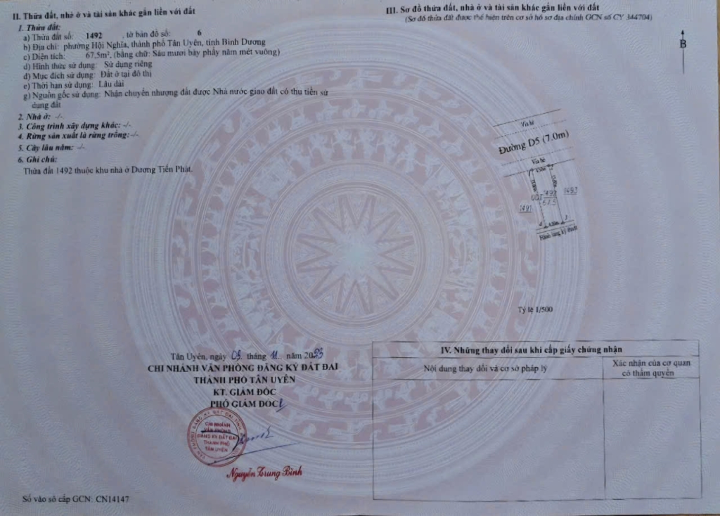 Đất nền Tân Uyên Central Point 67.5m² giá chỉ 1.4 tỷ - Đầu tư an toàn!