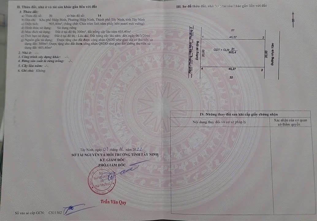 Đất nền 900m² 2 mặt tiền hẻm Cách Mạng Tháng Tám Tây Ninh - Không vướng quy hoạch!
