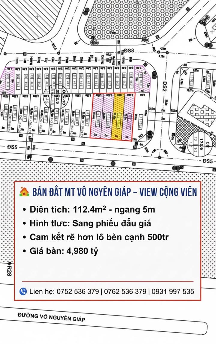 Lô đất 112m² đường Võ Nguyên Giáp, Quy Nhơn - Tiềm năng đầu tư sinh lời!