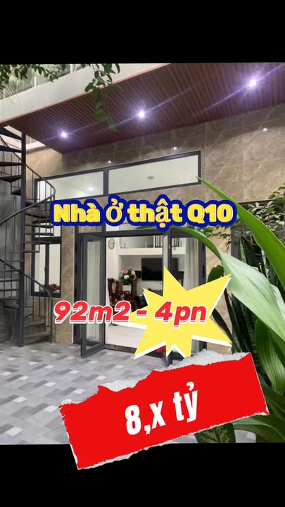Nhà chính chủ Quận 10 - 67m² giá 8.9 tỷ - Hẻm quy hoạch 6m