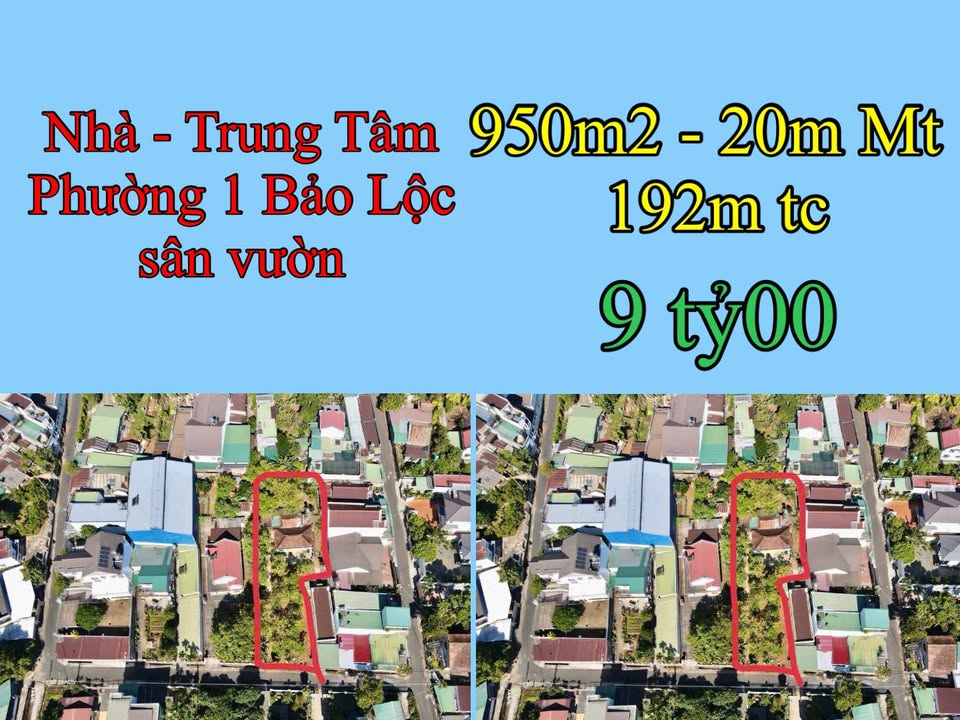 Đất nền Bảo Lộc 950m² giá 9 tỷ - Mặt tiền đẹp, thổ cư sẵn