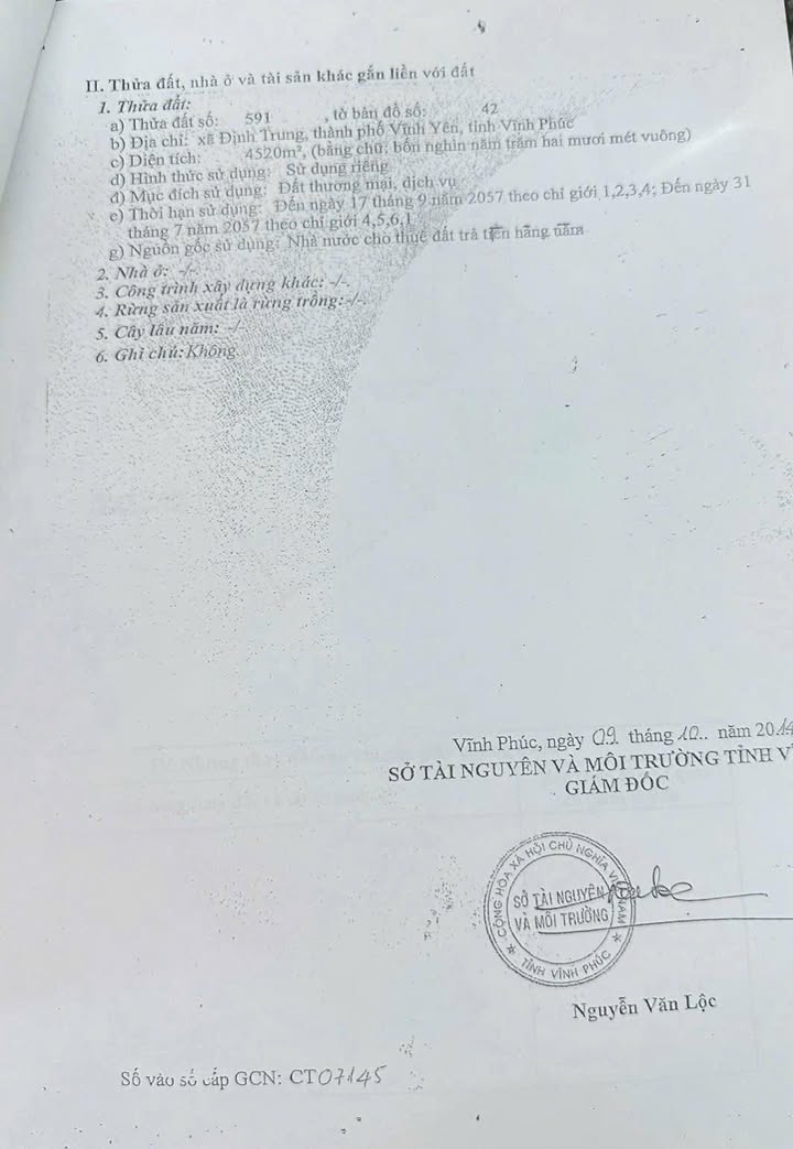 Đất TMDV mặt phố Nguyễn Tất Thành Vĩnh Yên 4500m² giá chỉ 50 tỷ - Cơ hội vàng cho đầu tư!