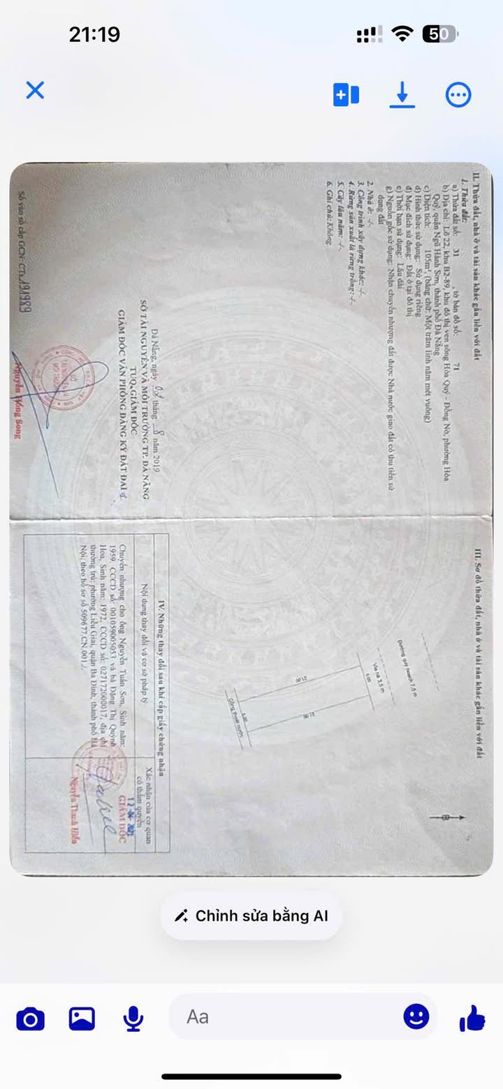 Đất mặt tiền đường 7.5m Hòa Quý Đà Nẵng 100m² giá chỉ 5.3 tỷ - Kinh doanh sinh lời ngay!