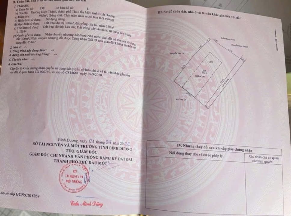 Đất nền Hiệp Thành, Thủ Dầu Một 958m² giá 9.999 tỷ - Cơ hội đầu tư tuyệt vời!