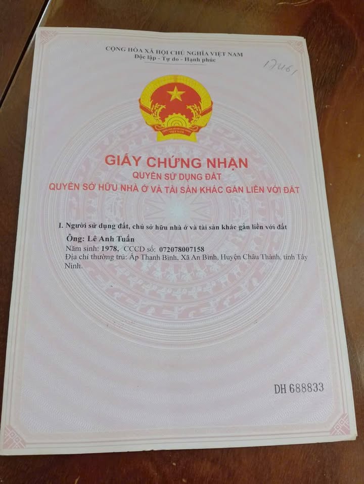 Đất nhà vườn Ấp An Điền, Châu Thành, Tây Ninh 497m² giá 1.2 tỷ - Cơ hội đầu tư tốt!