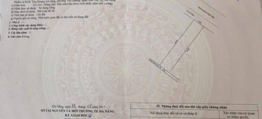 Đất mặt tiền Đinh Nhật Thuận, Sơn Trà, Đà Nẵng 125m² giá 8 tỷ - Cơ hội đầu tư không thể bỏ lỡ!