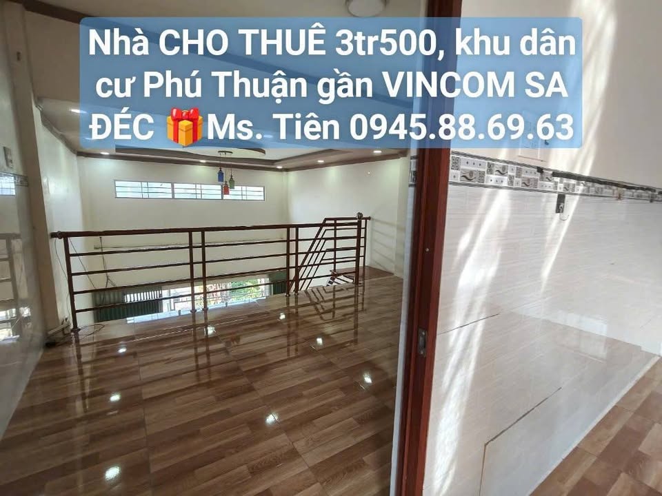 Nhà cho thuê Phường 3, TP Sa Đéc 2 phòng giá 3.5 triệu - Khu dân cư yên tĩnh!