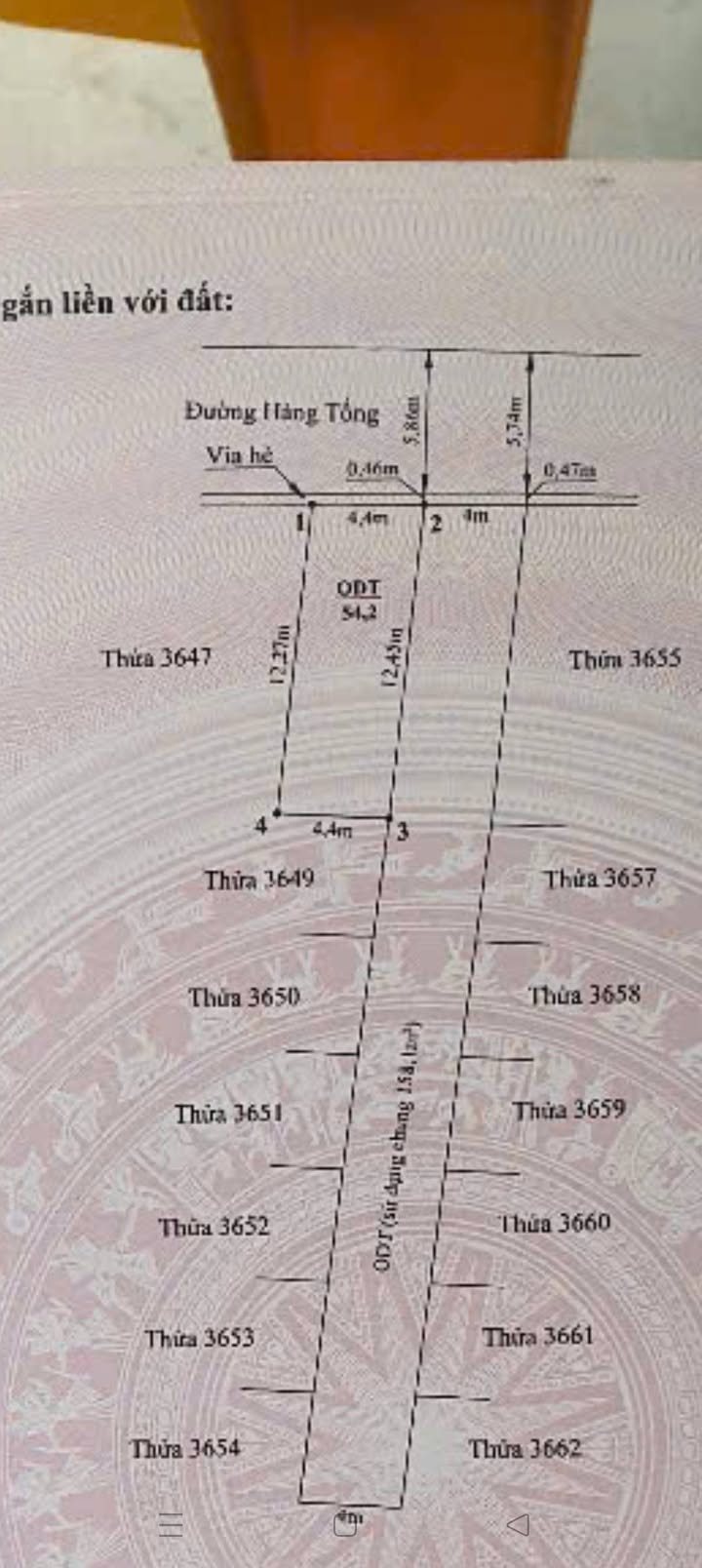 Đất nền mặt đường Hàng Tổng, 54m², giá chỉ 3 tỷ - Cơ hội kinh doanh lý tưởng!