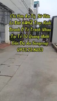 FrontHouse Quang Minh 64m² giá chỉ 4 tỷ - Ngõ thông ô tô tránh, kinh doanh đỉnh!