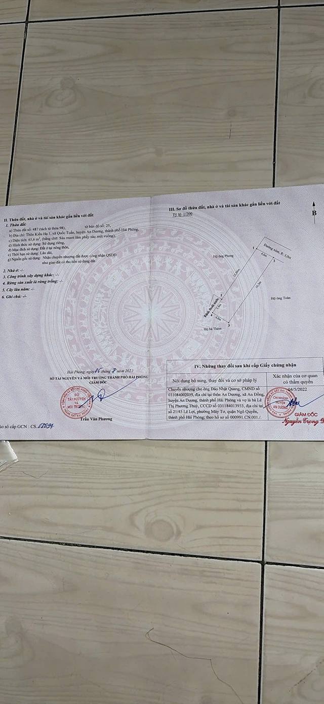 Nhà mặt đường Nhà Văn Hóa Kiều Hạ, Quận An Dương 66m² - Giá thỏa thuận hấp dẫn!