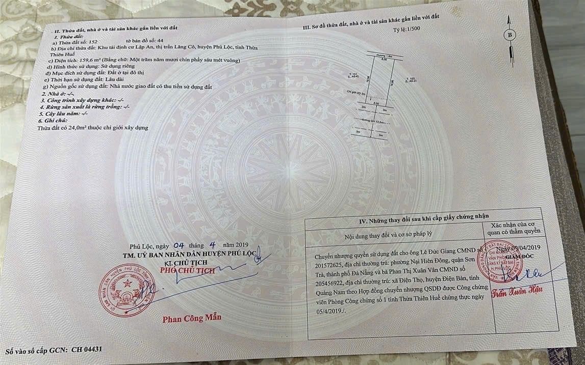 Đất ở Đô Thị TDC Lăng Cô - Huế 160m² giá 2.4 tỷ - Cơ hội đầu tư tuyệt vời!