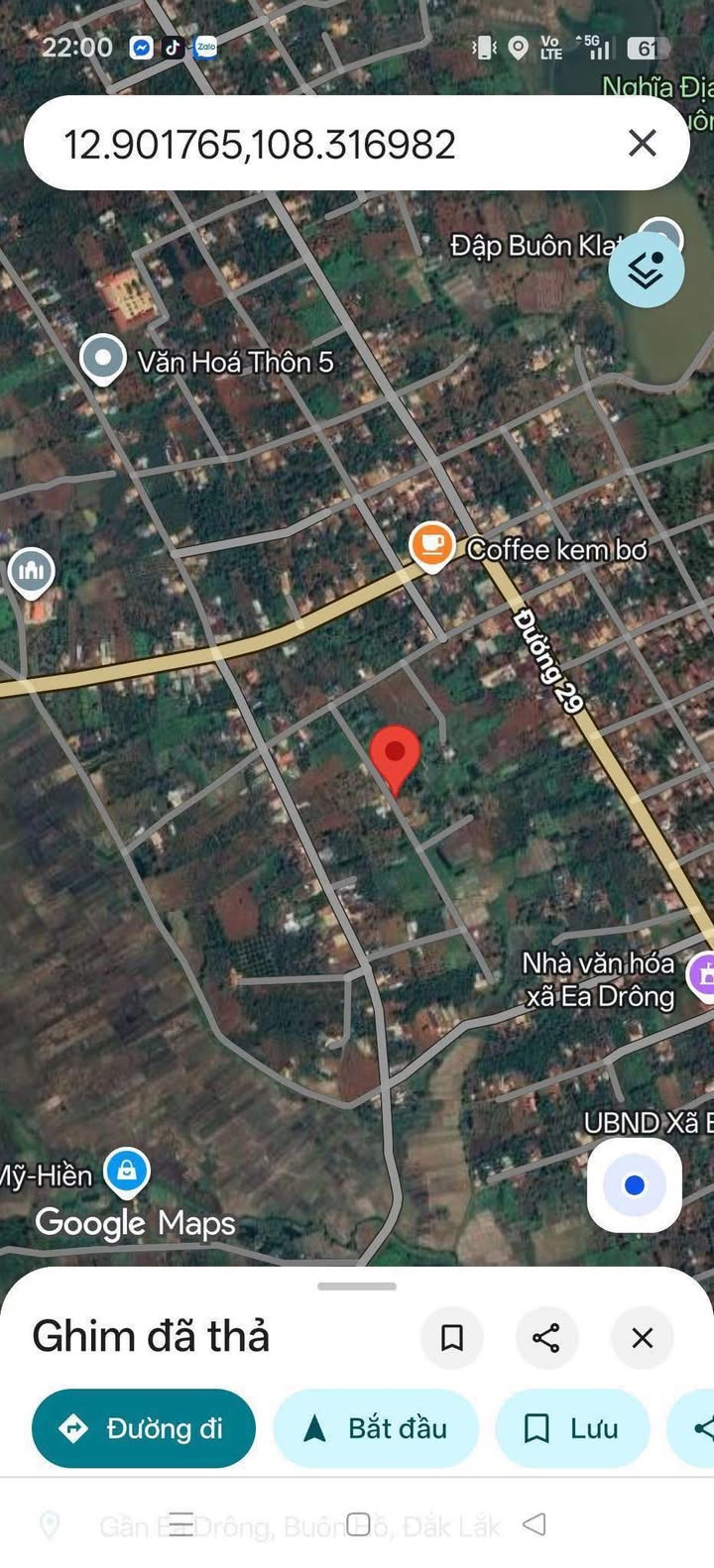 Đất thổ cư Thôn 6, Xã Ea Drông 630m² giá 649 triệu - Cơ hội đầu tư sinh lời!