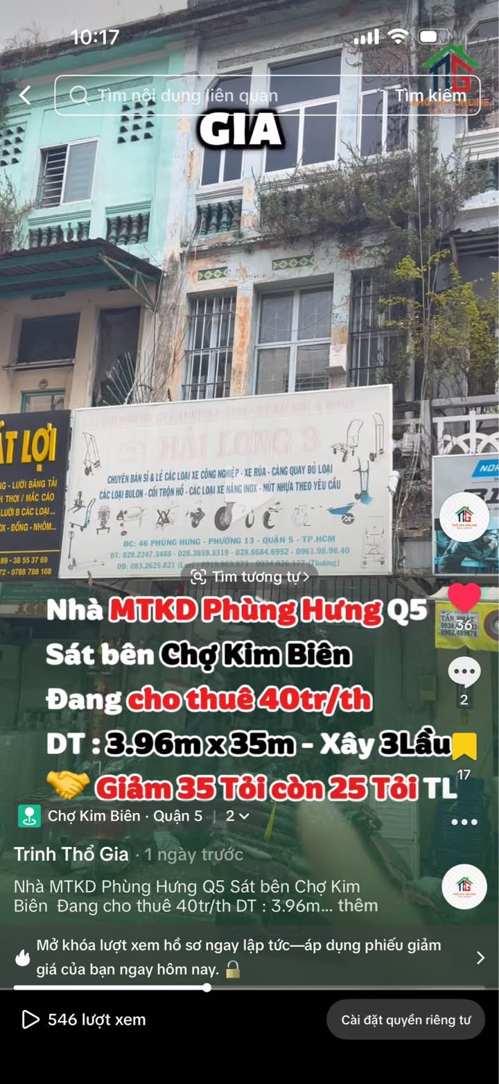 Nhà mặt tiền kinh doanh Phùng Hưng Quận 5 138m² giá 25 tỷ - Cơ hội đầu tư sinh lời!