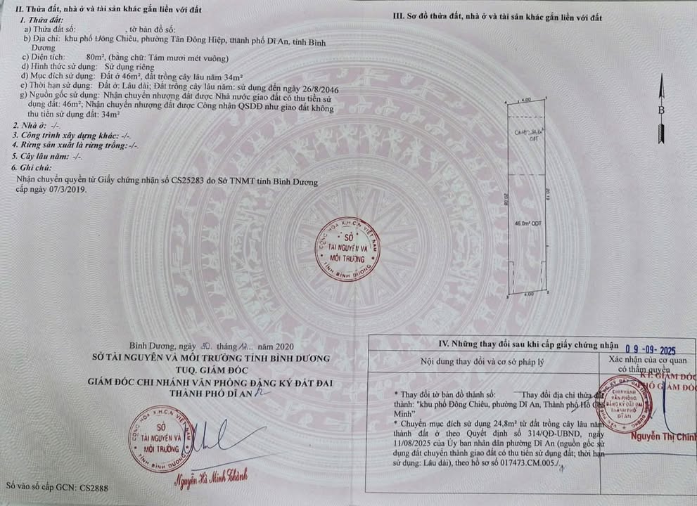 Đất nền Dĩ An 80m² giá 2.3 tỷ - Vị trí gần chợ và trường học!