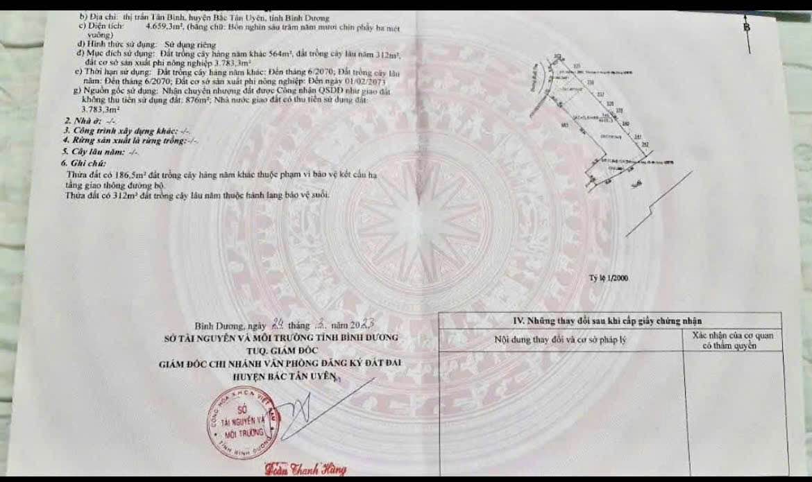 Đất SKC Vĩnh Tân Tân Uyên 4600m² giá 1x tỷ - Đầu tư sinh lời ngay!