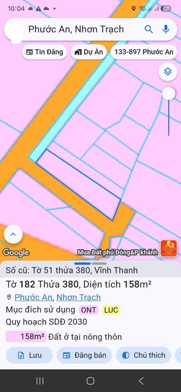 Đất nền Vĩnh Thanh, Nhơn Trạch 158m² giá 2 tỷ - Cơ hội đầu tư tuyệt vời!