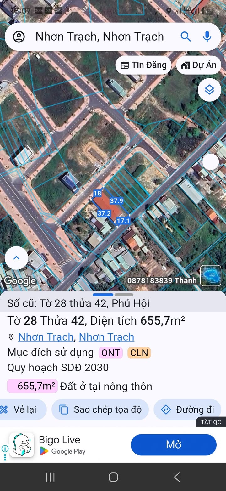 Nhà mặt tiền Đường Cây Dầu, Xã Phú Hội, 655m², Giá chỉ 20 tỷ!