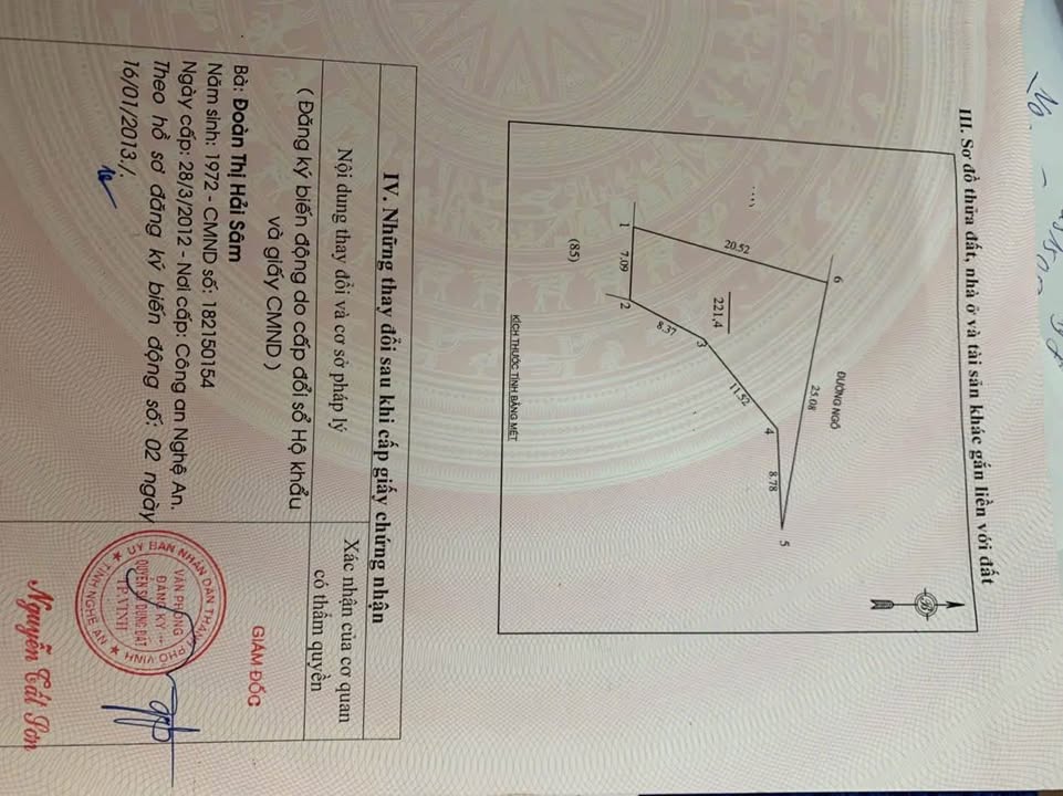 Đất thổ cư Xóm Hoà Tiến, Hưng Chính 221.4m² giá 4.1 tỷ - Khu dân cư giàu có, xây nhà cực đẹp!