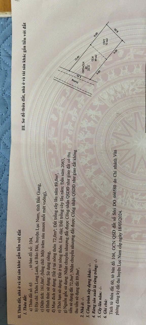 Đất nền khu công nghiệp Bảo Sơn 161m² giá chỉ 100 triệu - Cơ hội đầu tư hấp dẫn!