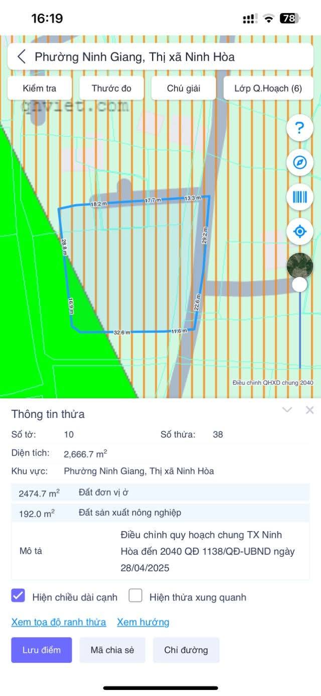 Đất Farm tại TDP Phú Thanh, Thị xã Ninh Hòa, 2645m² - Giá tốt, cần bán gấp!