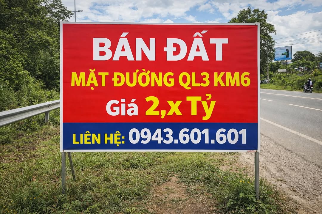 Đất chính chủ QL3 KM6 Hòa An 170m² giá chỉ 2 tỷ - Cơ hội đầu tư hấp dẫn!