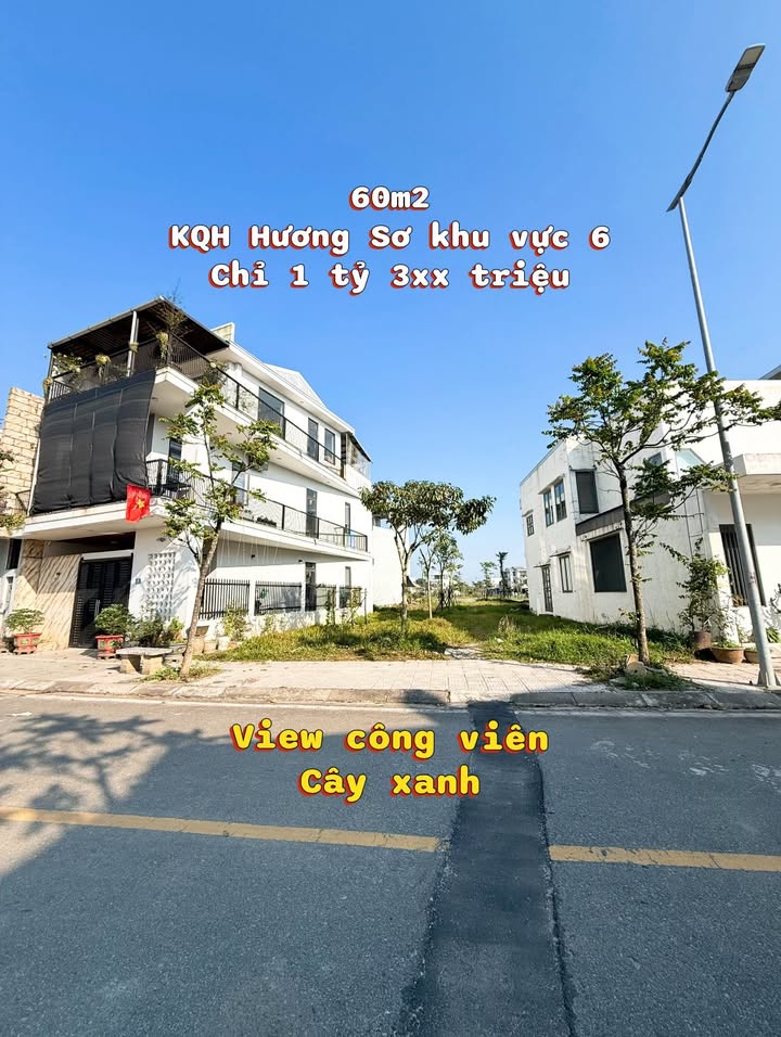 Đất nền Phường Hương Sơ 60m² giá 1.3 tỷ - View công viên Cây Xanh