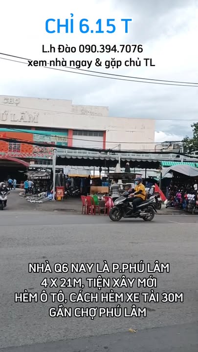 Nhà phố Phú Lâm Quận 6 diện tích 84m² giá chỉ 6.15 tỷ - Tiện xây mới ngay!