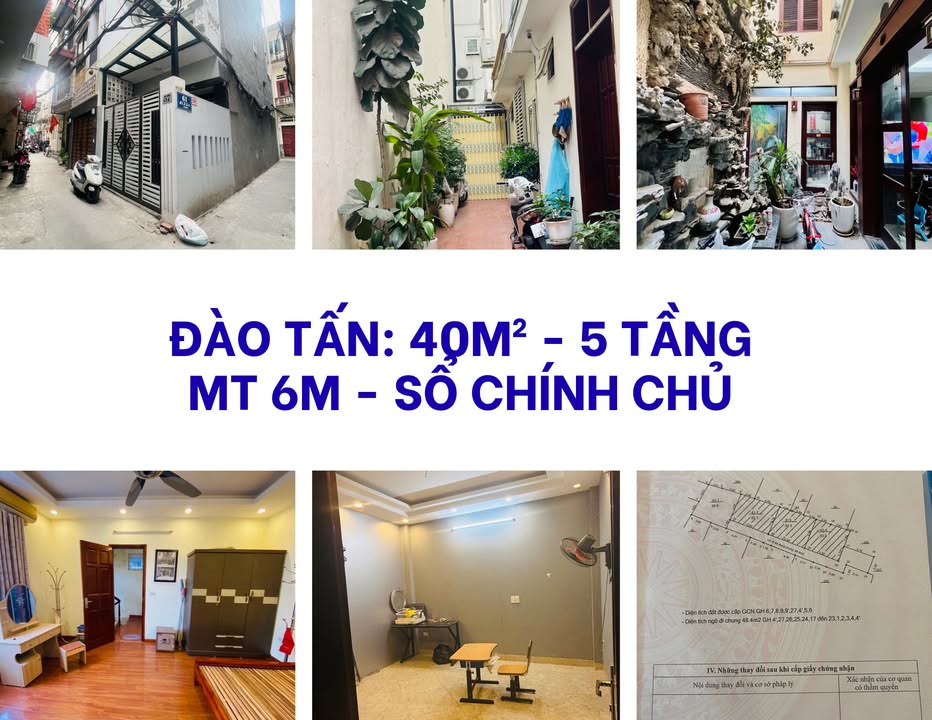 Nhà phố Đào Tấn 40m² giá 8 tỷ - Tiện ích đầy đủ, an sinh tốt!
