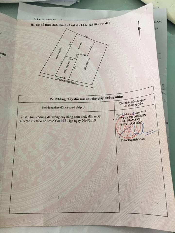 Đất nền Quế Xuân 2, Huyện Quế Sơn 975m² giá 1 tỷ - Cơ hội đầu tư lý tưởng!
