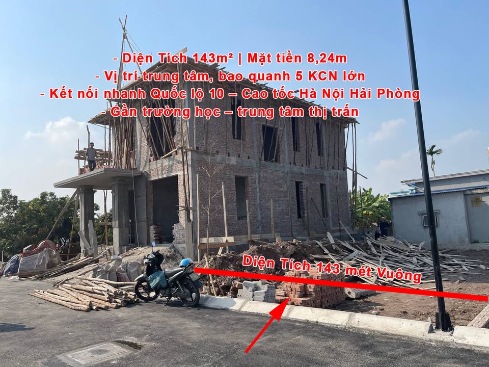 Đất nền KCN Tràng Duệ, Hải Phòng 143m² chỉ 1.13 tỷ - Cắt lỗ gấp!