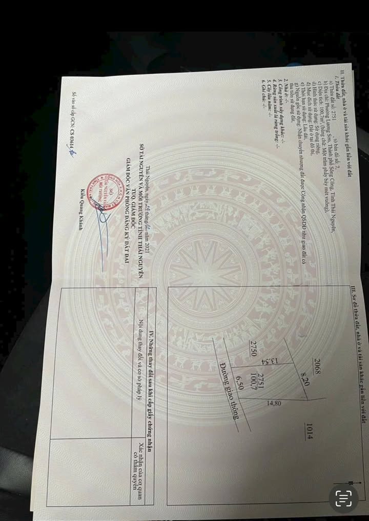 Lô đất thổ cư 100m² tại Tân Thành, Phú Bình - Giá chỉ 900 triệu!