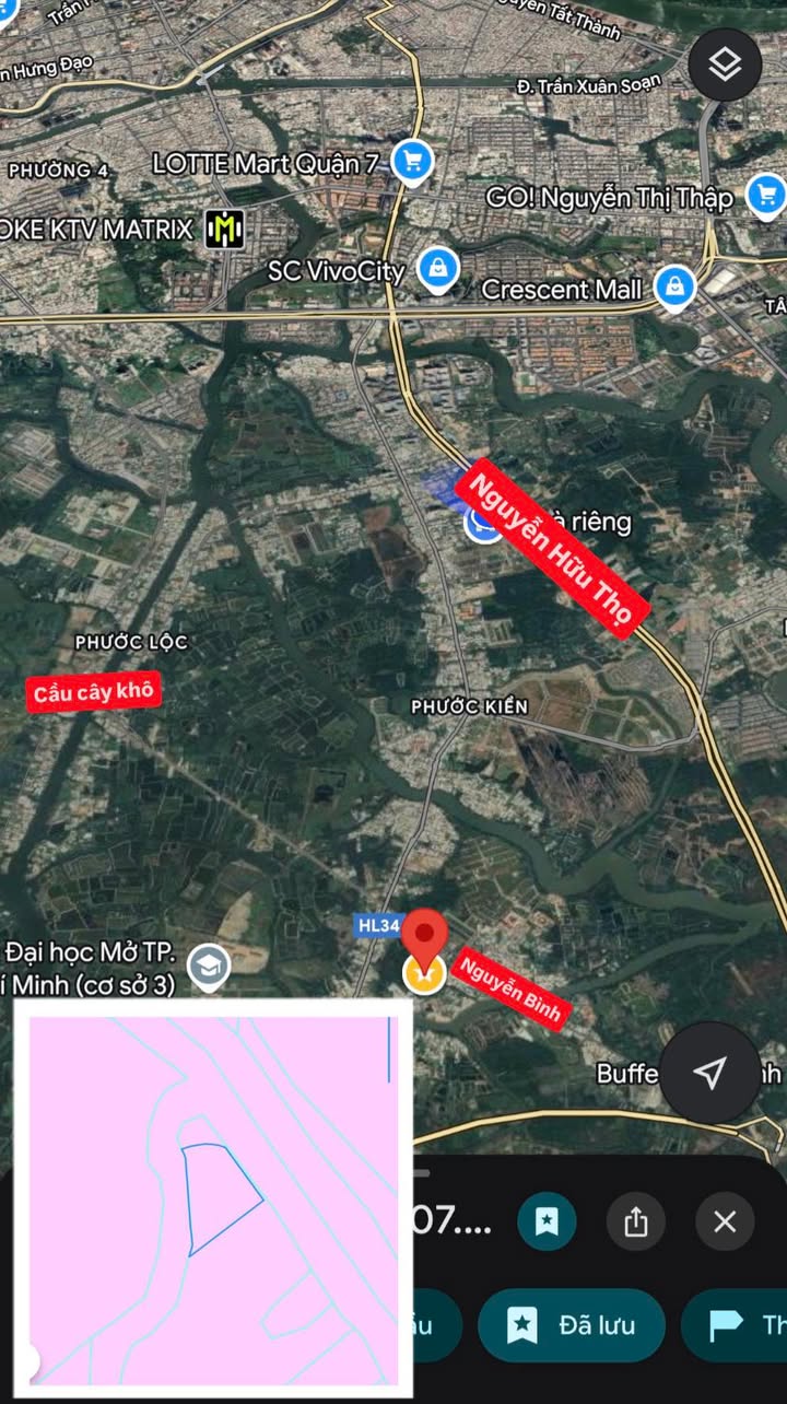 Đất lúa Nhơn Đức Nhà Bè 1500m² giá 8 tỷ - Sổ hồng chính chủ