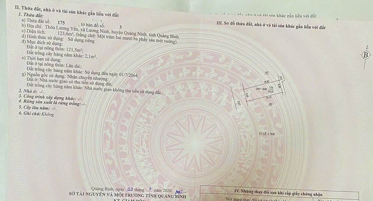 Đất nền Lương Yến - Đường Quang Trung, 123m² giá 1.7 tỷ - Đầu tư sinh lời ngay!