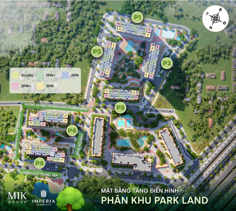 Căn hộ Vinhomes Ocean Park Hưng Yên 65.87m² giá từ 3.3 tỷ - View đẹp, sẵn sàng vào ở!