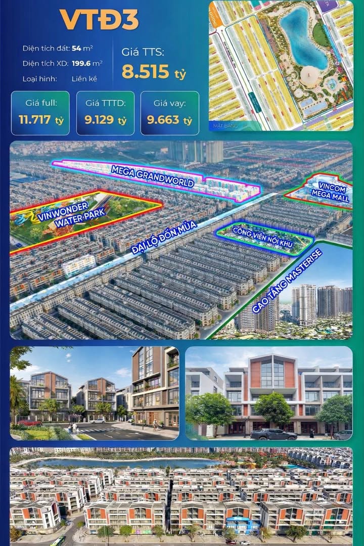 Căn hộ Vinhomes Ocean Park 1,2,3 Hưng Yên 54m² giá 8.515 tỷ - Đầu tư sinh lời tốt!