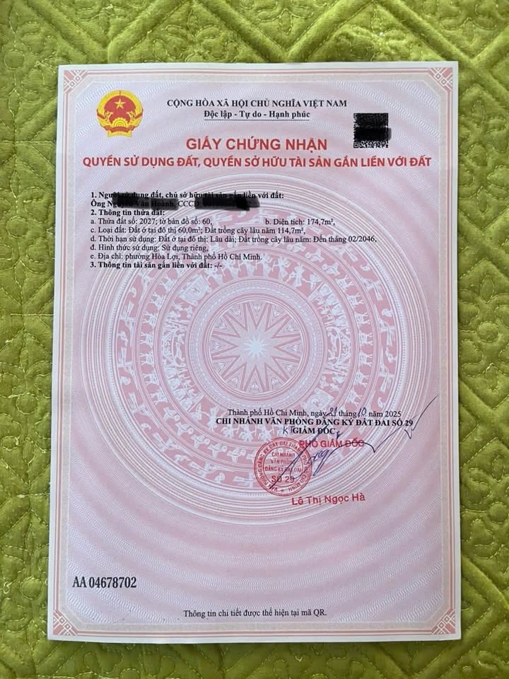 Đất nền Phường Hòa Lợi, Bến Cát 1050m² giá 1 tỷ - Cơ hội đầu tư tuyệt vời!