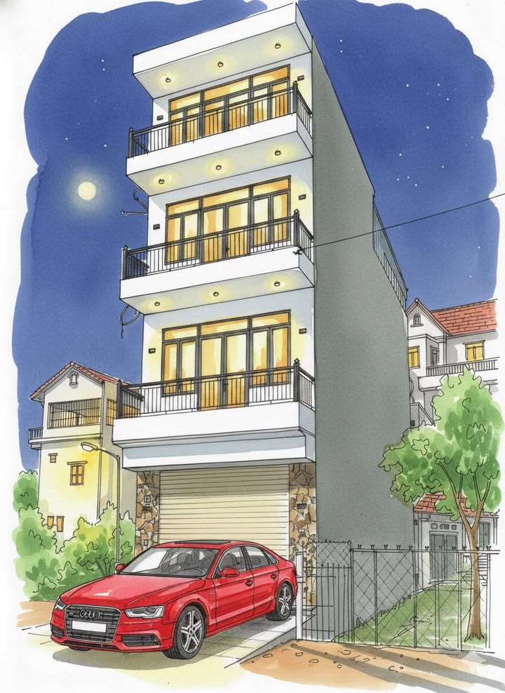 Nhà 4 tầng tại Ngõ 4 Nam Bình, TP Ninh Bình, 82m² - Thiết kế hiện đại, giá tốt!