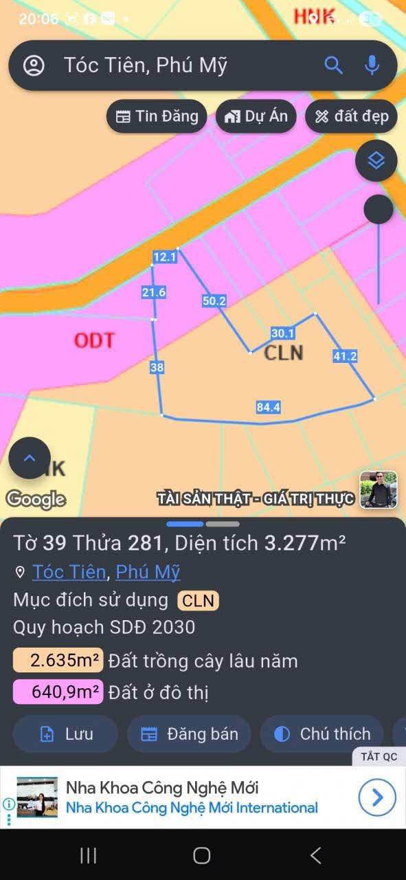 Đất mặt tiền đường nhựa Tóc Tiên, 3.800m², giá tốt cho nhà đầu tư!