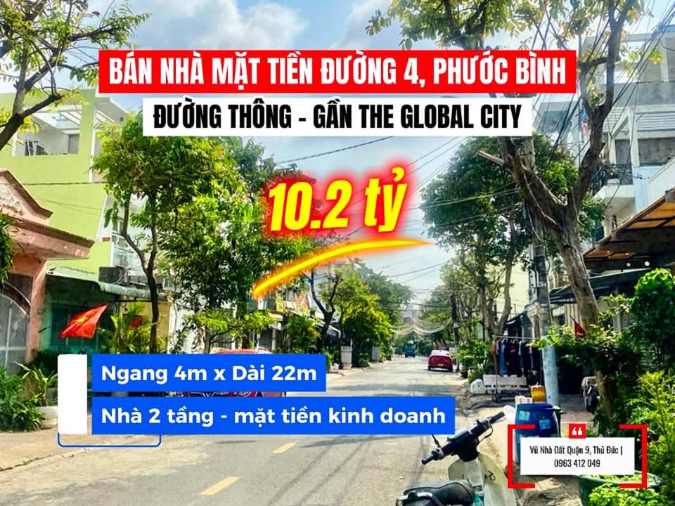 Nhà mặt tiền Phước Bình Thủ Đức 98m² giá 10.2 tỷ - Kinh doanh đa ngành ngay chợ!