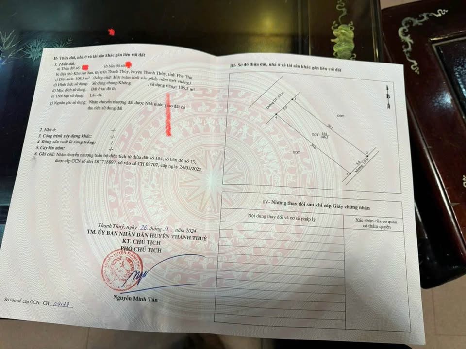 Đất thổ cư Khu Ao San, Thanh Thủy, Phú Thọ 106m² - Pháp lý rõ ràng, sẵn sàng sang tên!