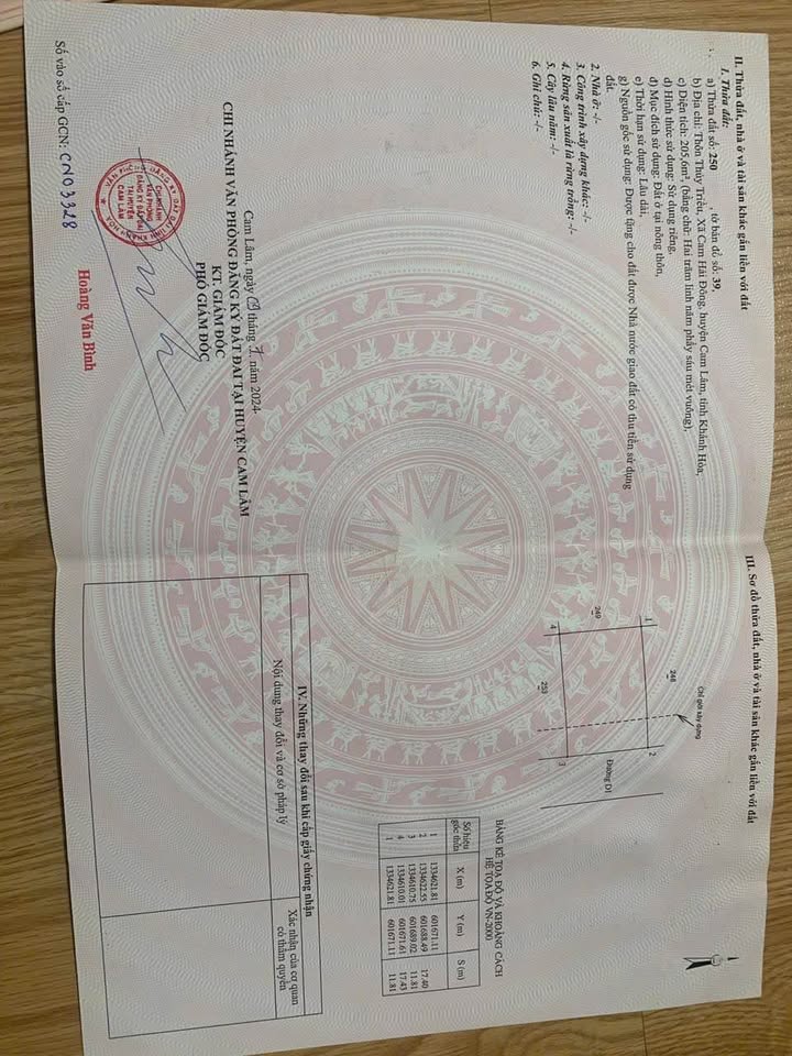 Đất nền 205,6m² huyện Diên Khánh giá 10 tỷ - Sổ đỏ chính chủ