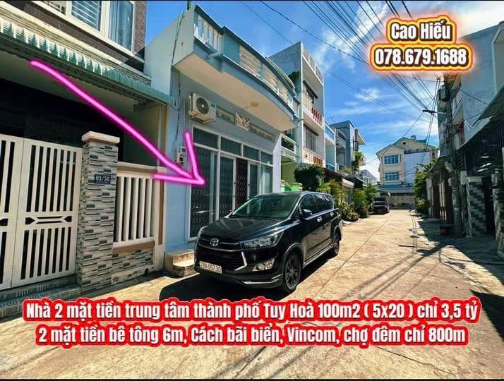Nhà mặt tiền 2 hướng tại Tuy Hòa 100m² giá 3.5 tỷ - Đầu tư sinh lời ngay!