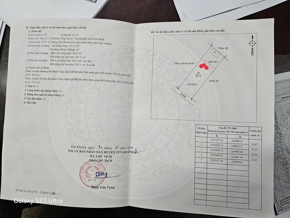 Đất nền Khánh Trung, Yên Khánh 331m² - Đầu tư sinh lời cao!