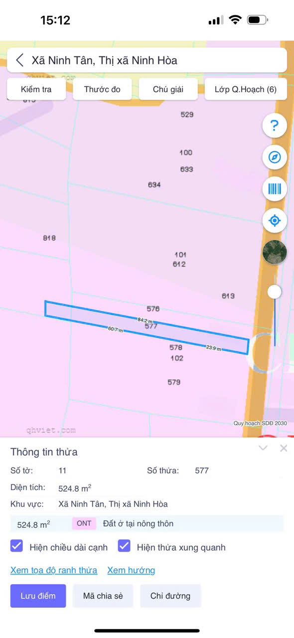 Đất nền thổ cư Xã Ninh Tân 525m² giá 550 triệu - Bán gấp trước Tết!