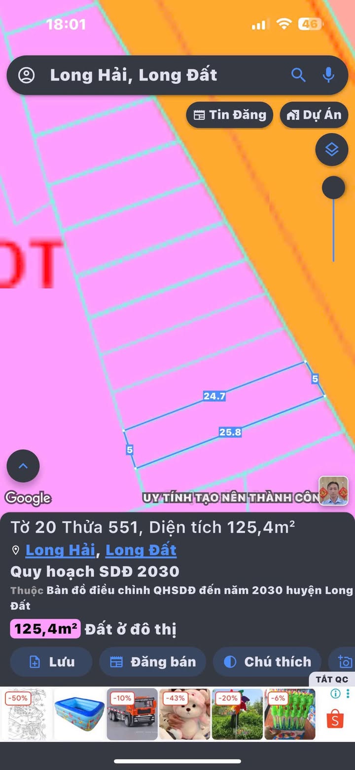 FrontHouse mặt tiền Nguyễn Lương Bằng, thị trấn Long Hải giá 2.5 tỷ - Cách biển chỉ 2km!