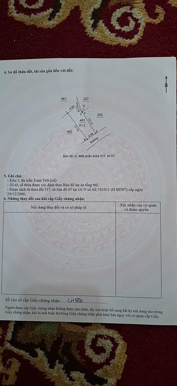 Đất ở đô thị Trạm Trôi, Hoài Đức 61,2m² - Chính chủ bán nhanh!