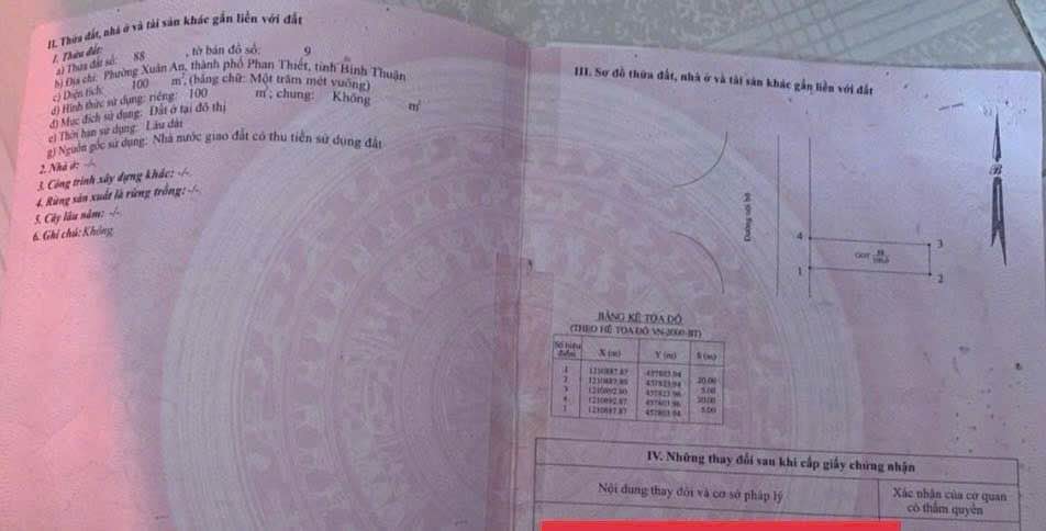 Đất nền KDC Xuân An, Phan Thiết 100m² giá 3.35 tỷ - Sổ hồng chính chủ, gần công viên!