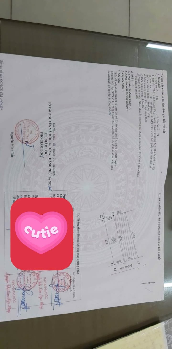 Đất nền tại Thụy Hương, 114m² giá chỉ 3x triệu/m² - Không thể bỏ lỡ!